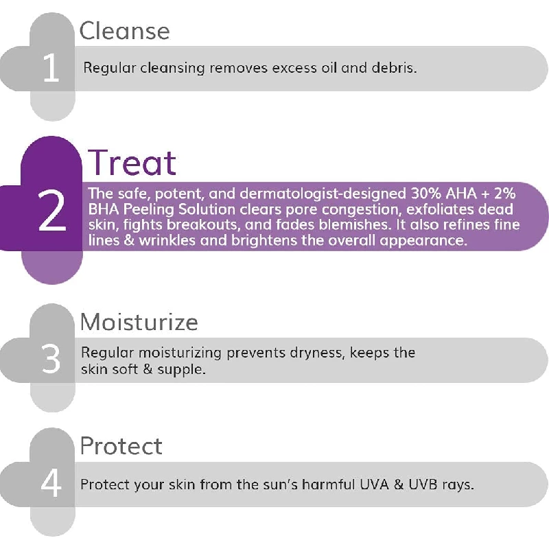 The Derma Co Repairing,Exfoliating 30% AHA + 2% BHA Face Peeling Solution - Image 4