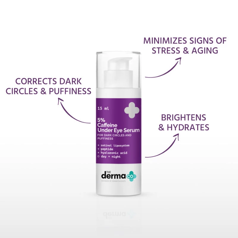The Derma Co. 5% Caffeine Under Eye Serum For Dark Circles & Puffiness - Image 3