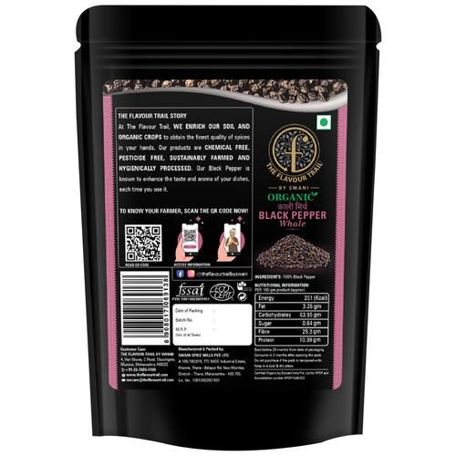 The Flavour Trail by Swani Black Pepper Whole - Organic Kali Mirch - Image 3