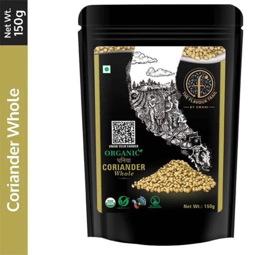 The Flavour Trail by Swani Coriander Whole Organic Dhaniya The Flavour Trail by Swani Coriander Whole Organic Dhaniya--150 g