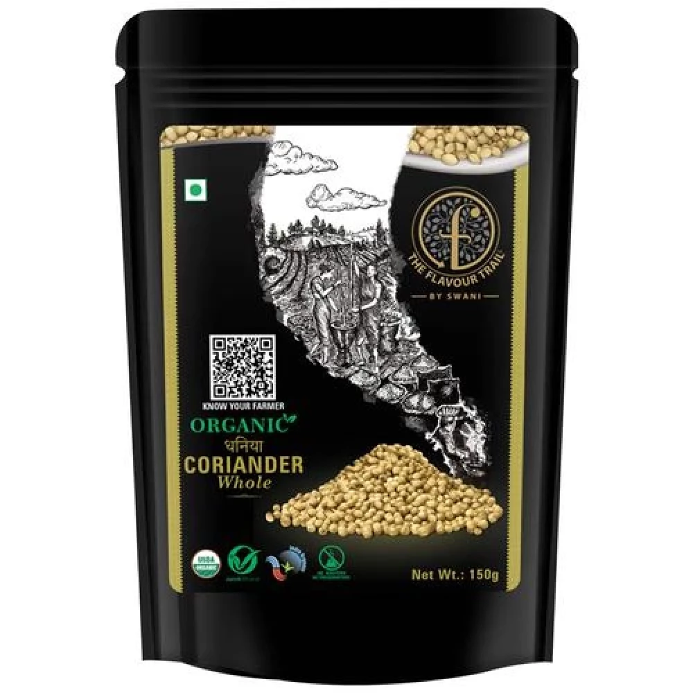 The Flavour Trail by Swani Coriander Whole Organic Dhaniya - Image 2