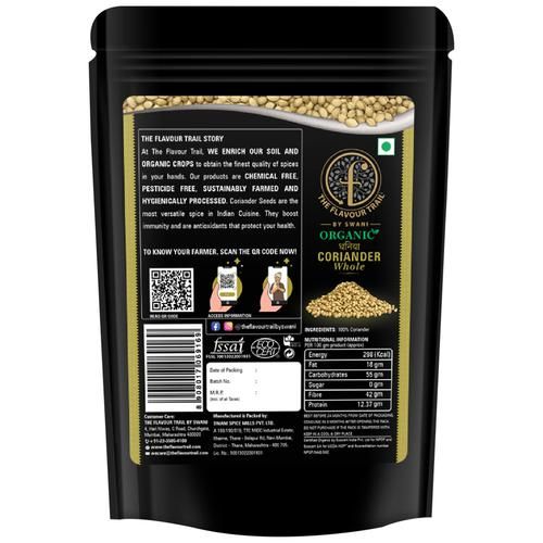 The Flavour Trail by Swani Coriander Whole Organic Dhaniya - Image 3
