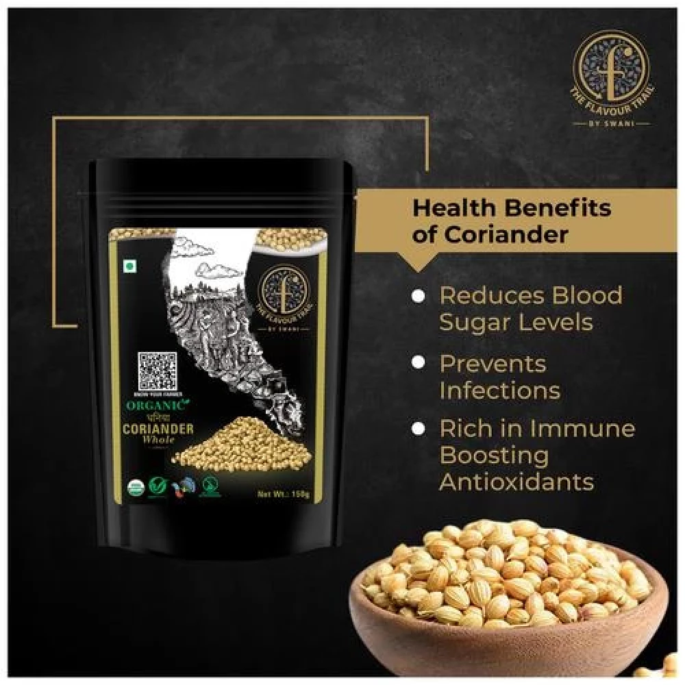 The Flavour Trail by Swani Coriander Whole Organic Dhaniya - Image 7