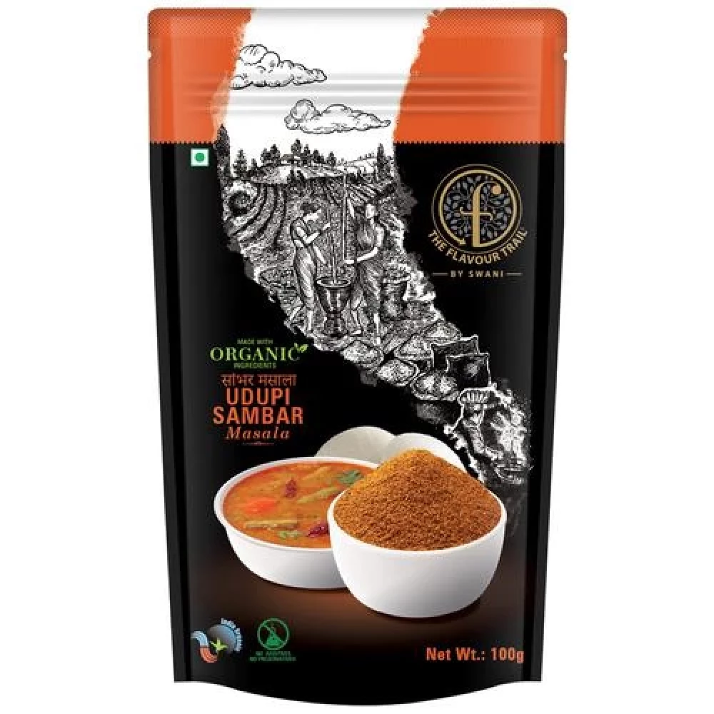 The Flavour Trail by Swani Udupi Sambar Masala - No Additives & Preservatives The Flavour Trail by Swani Udupi Sambar Masala - No Additives & Preservatives--100 g