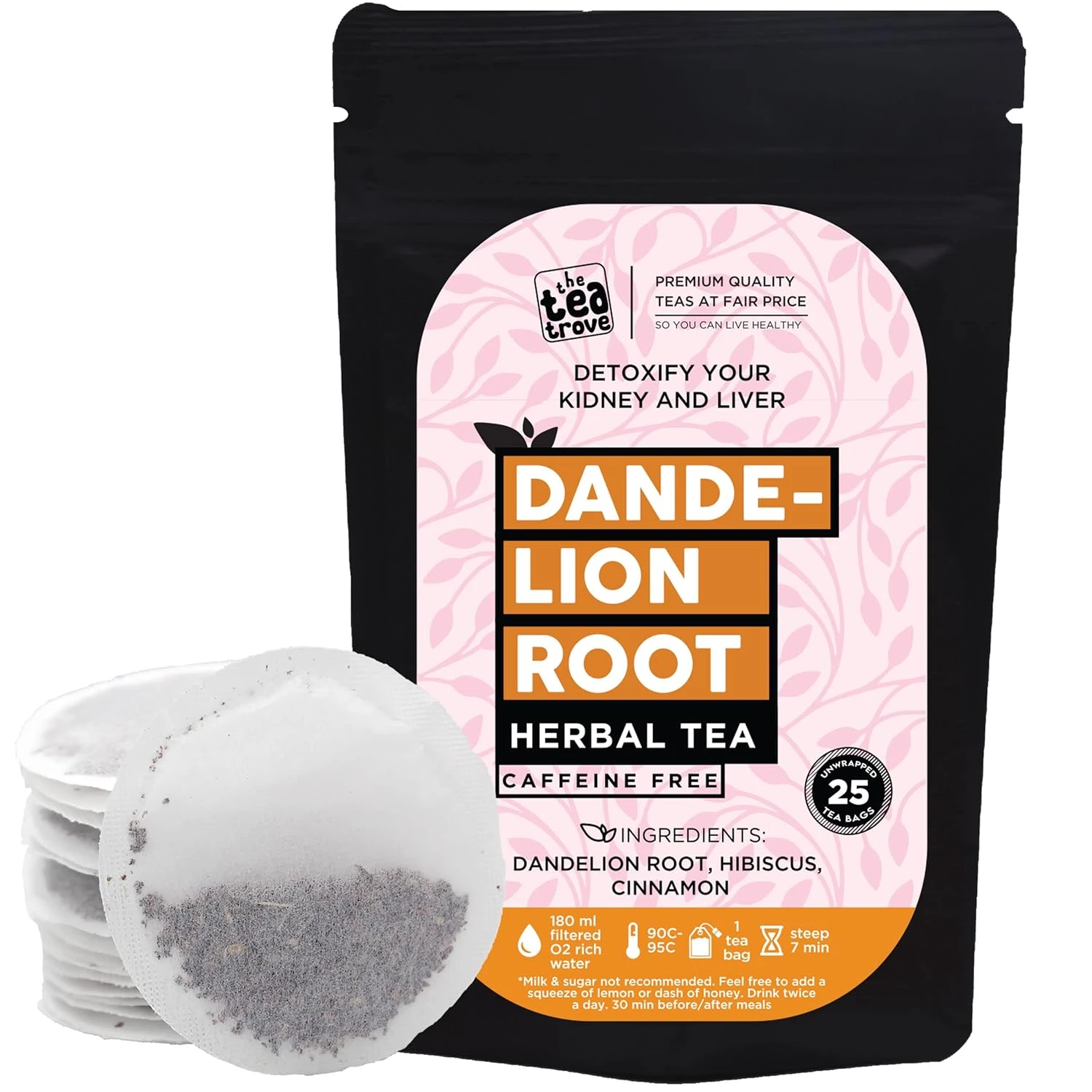The Tea Trove Organic Dandelion Tea Bags The Tea Trove Organic Dandelion Tea Bags-Pack Size-25 Sachets