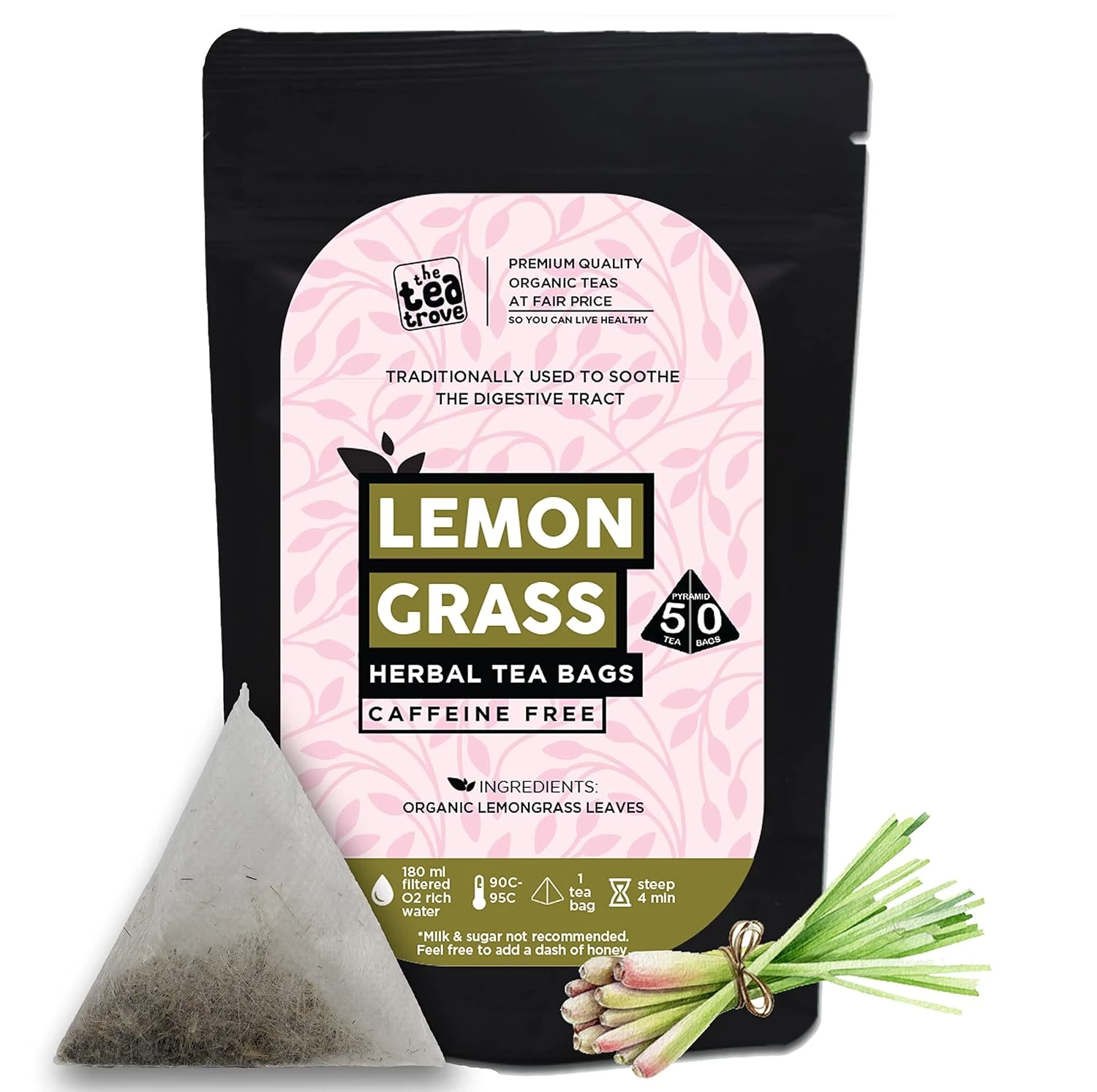 The Tea Trove Organic Lemon Grass Tea Bags The Tea Trove Organic Lemon Grass Tea Bags-Pack Size-50 Scahets