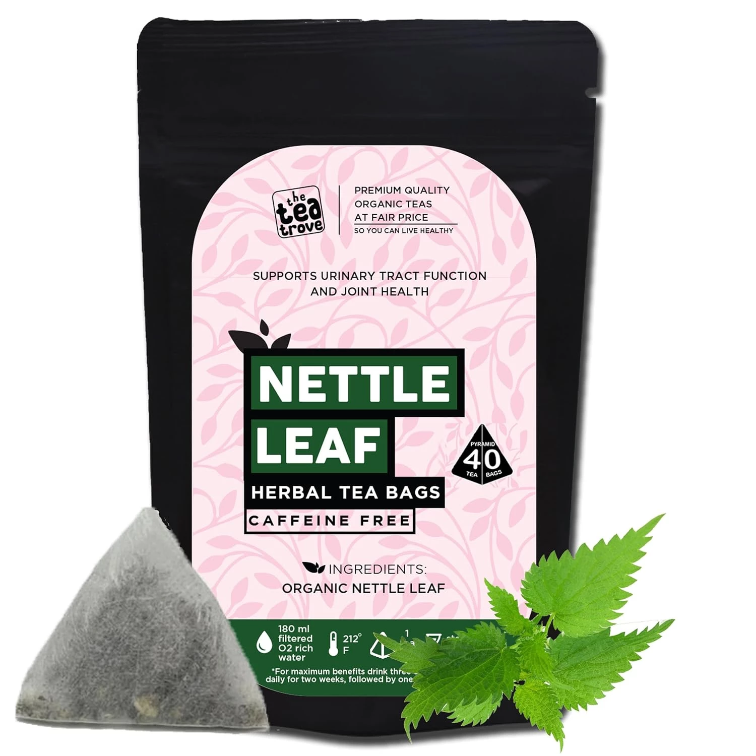The Tea Trove Organic Nettle Leaf Tea Bags The Tea Trove Organic Nettle Leaf Tea Bags-Pack Size-40 Sachets