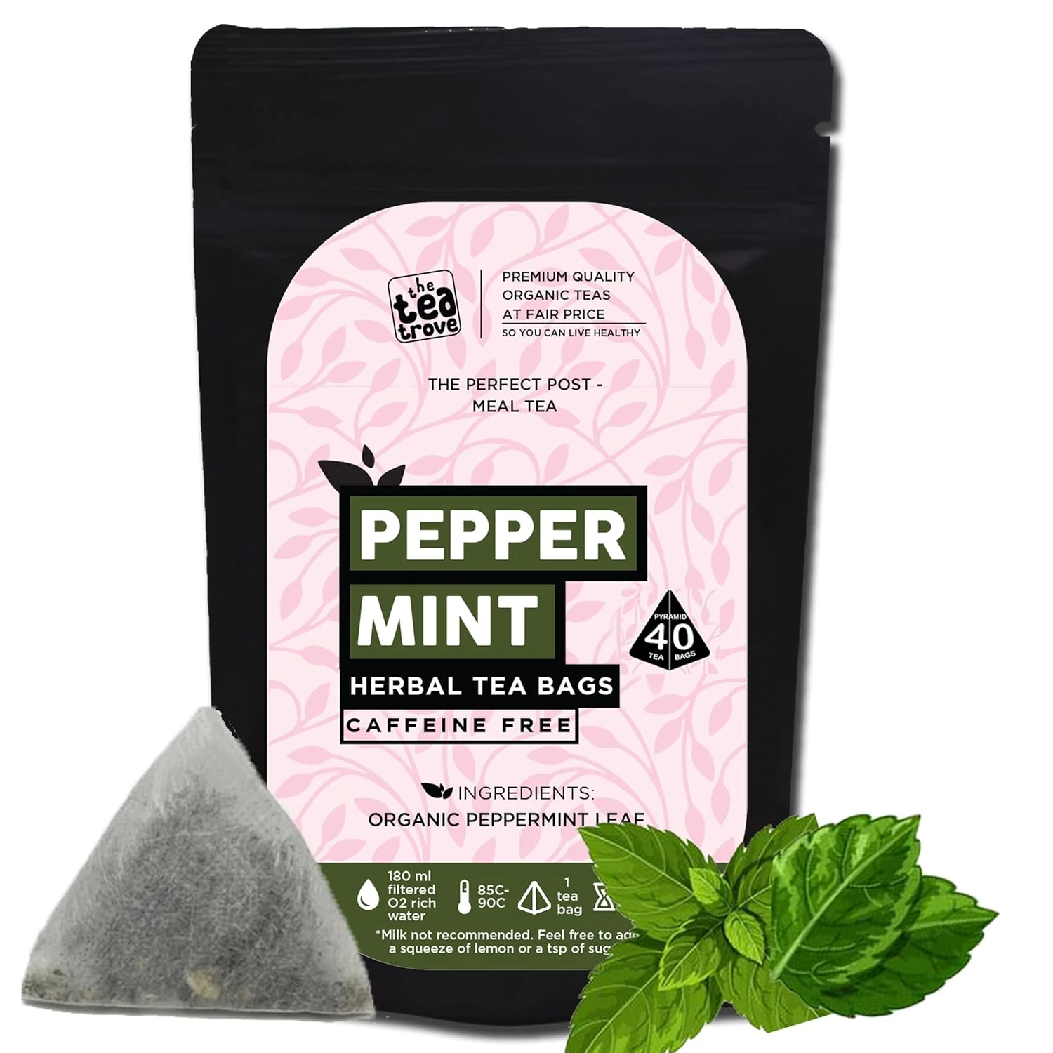 The Tea Trove Peppermint Tea Bags The Tea Trove Peppermint Tea Bags-Pack Size-40 Sachets