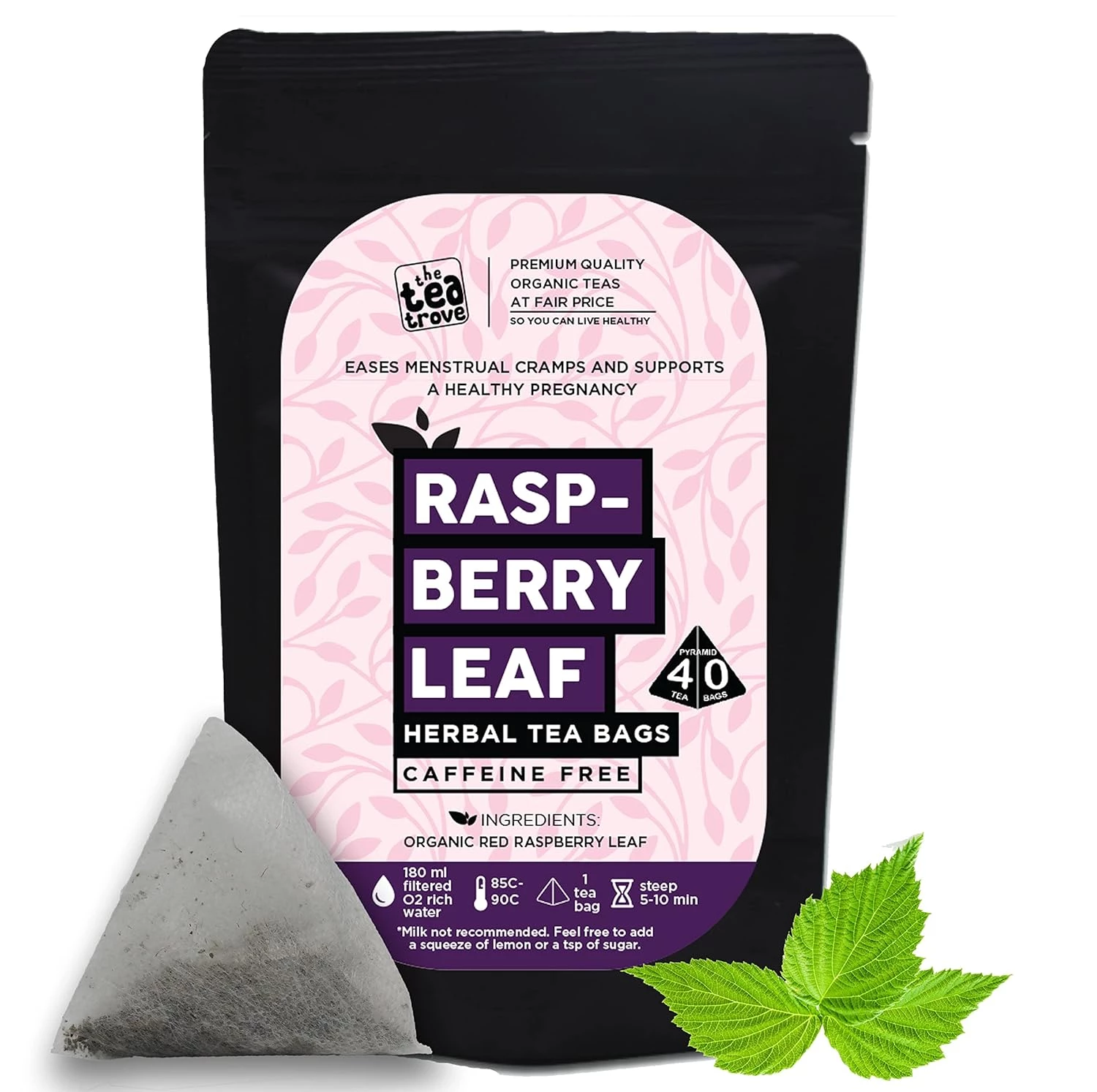 The Tea Trove Raspberry Leaf Tea Bags The Tea Trove Raspberry Leaf Tea Bags-Pack Size-40 Sachets