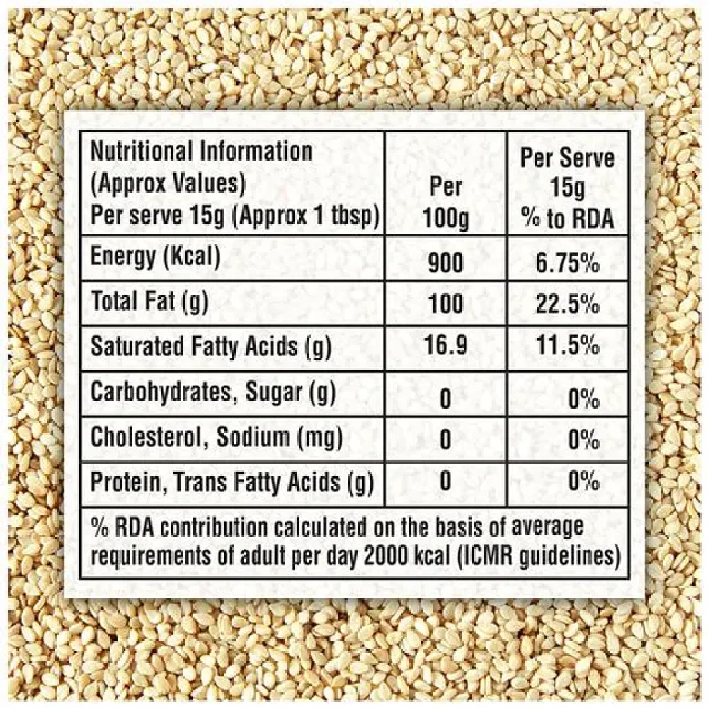 Tilsona Gold Til/Sesame/Gingelly Edible Oil - 100% Natural, Rich In Omega 6, Good For Heart - Image 32