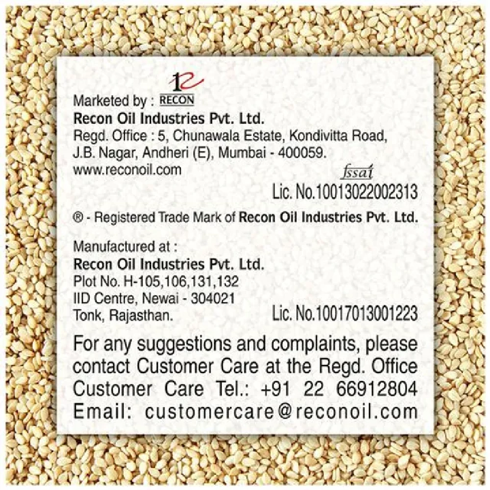 Tilsona Gold Til/Sesame/Gingelly Edible Oil - 100% Natural, Rich In Omega 6, Good For Heart - Image 33