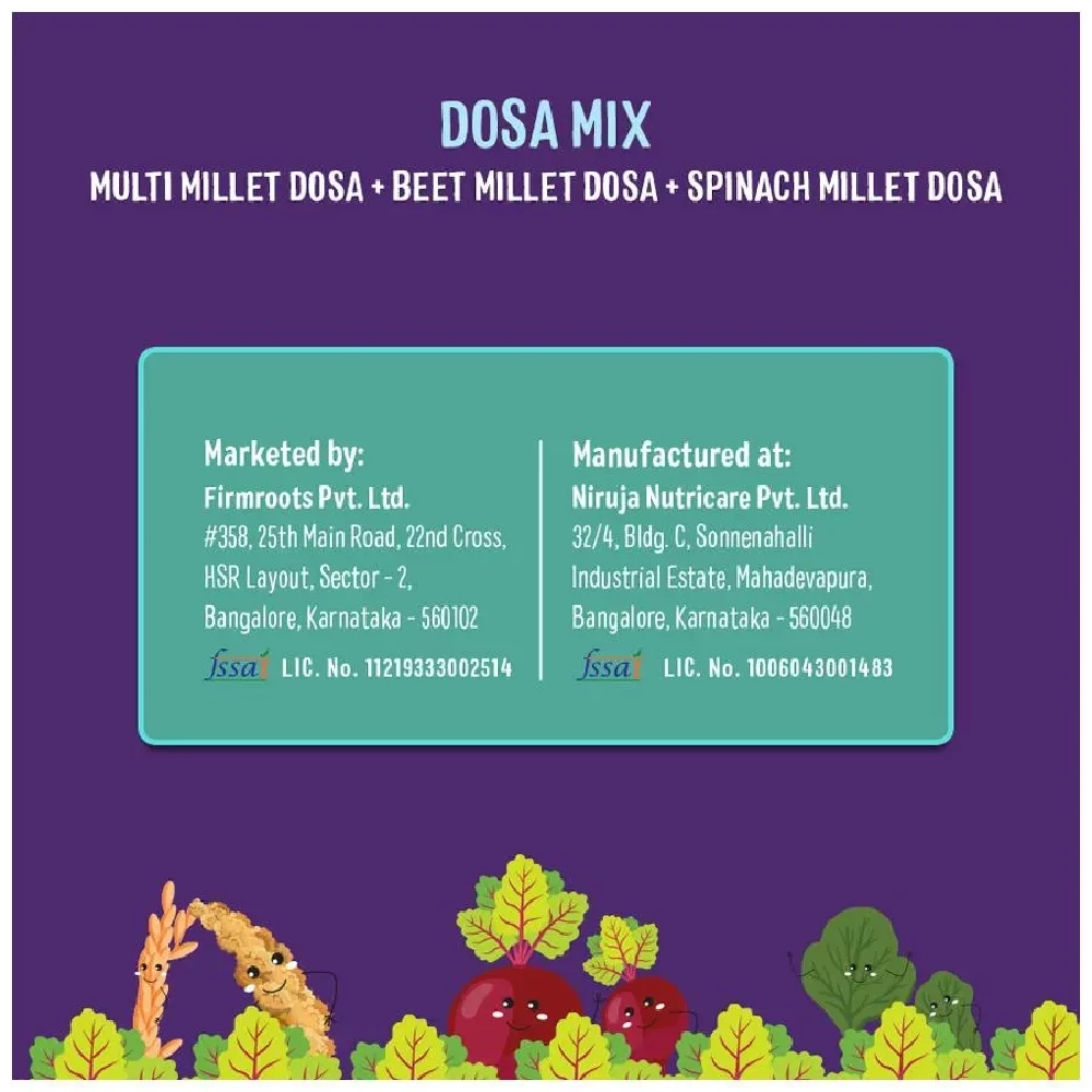 Timios Organic Dosa Mix - Multi Millet + Spinach + Beetroot - Image 9