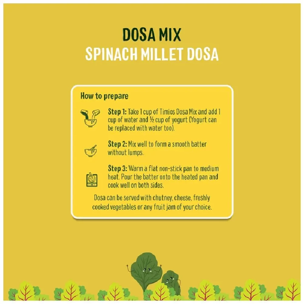 Timios Organic Spinach Millet Dosa Mix - Image 13