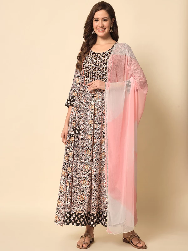 Traditional Function Wear Rayon Readymade Suit, Organza-Multi - Image 1