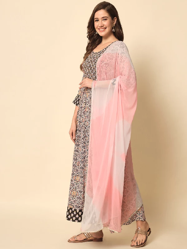 Traditional Function Wear Rayon Readymade Suit, Organza-Multi - Image 2