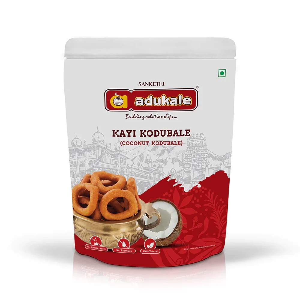 Adukale Traditional Kayi Kodubale (Coconut) Adukale Traditional Kayi Kodubale (Coconut)-Pack Size-180 g