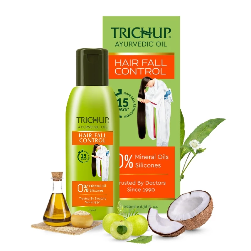 Trichup Ayurvedic Hair Fall Control for Hair Growth Oil For Men & Women Trichup Ayurvedic Hair Fall Control for Hair Growth Oil For Men & Women-Pack Size-200 ml