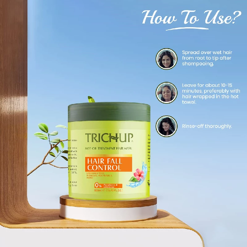 Trichup Hair Fall Control Hot Oil Treatment Hibiscus Hair Mask - Image 3