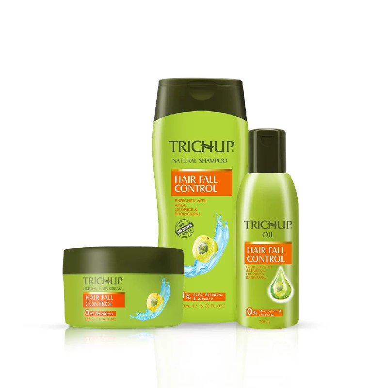 Trichup Hair Fall Control Kit, Shampoo & Hair Cream Trichup Hair Fall Control Kit, Shampoo & Hair Cream-Pack Size-Combo of 3