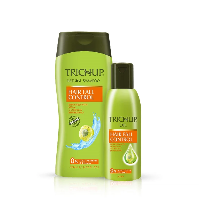 Trichup Hair Fall Control Oil & Shampoo 200 ml Trichup Hair Fall Control Oil & Shampoo 200 ml-Pack Size-Combo of 2