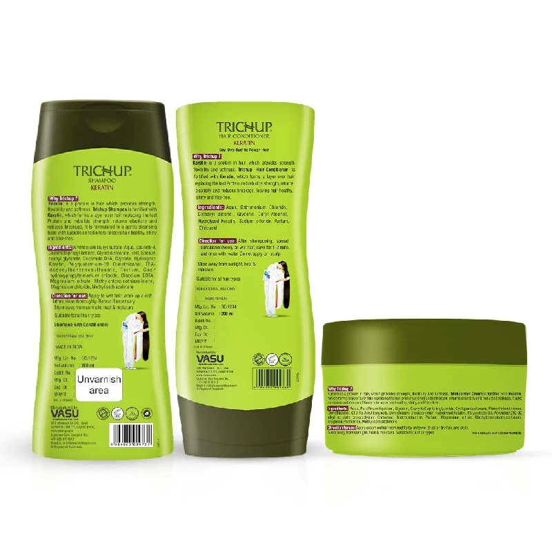 Trichup Keratin Kit-Shampoo, Conditioner & Hair Cream - Image 5