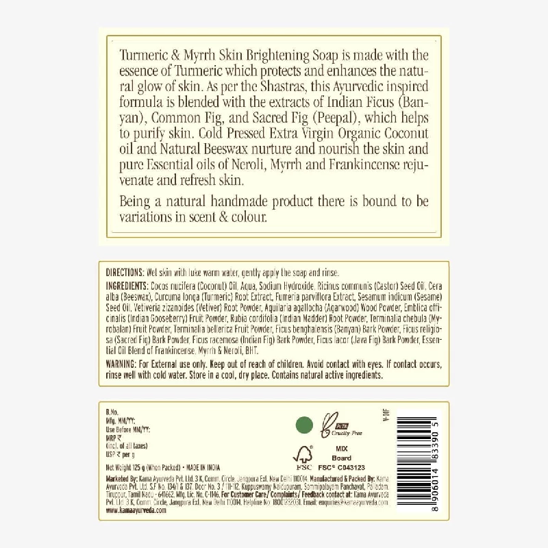 Turmeric & Myrrh Skin Brightening Soap - Image 3