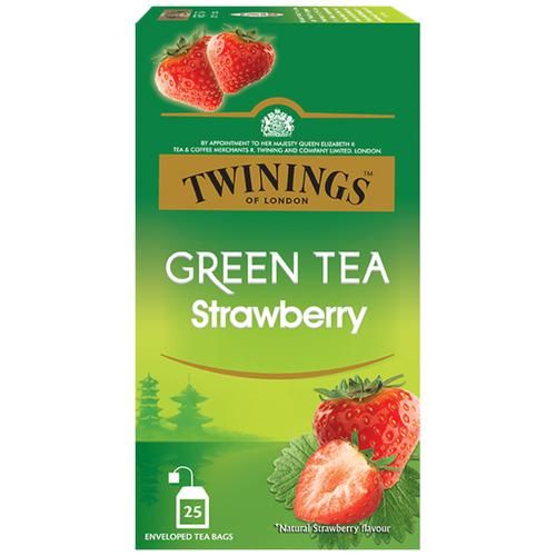 Twinings Green Tea - Strawberry Twinings Green Tea - Strawberry--50 g (25 Bags x 2 g each)