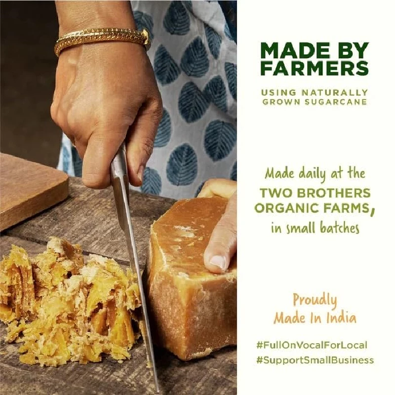 Two Brothers Organic Farms Sugarcane Jaggery Block - Image 8