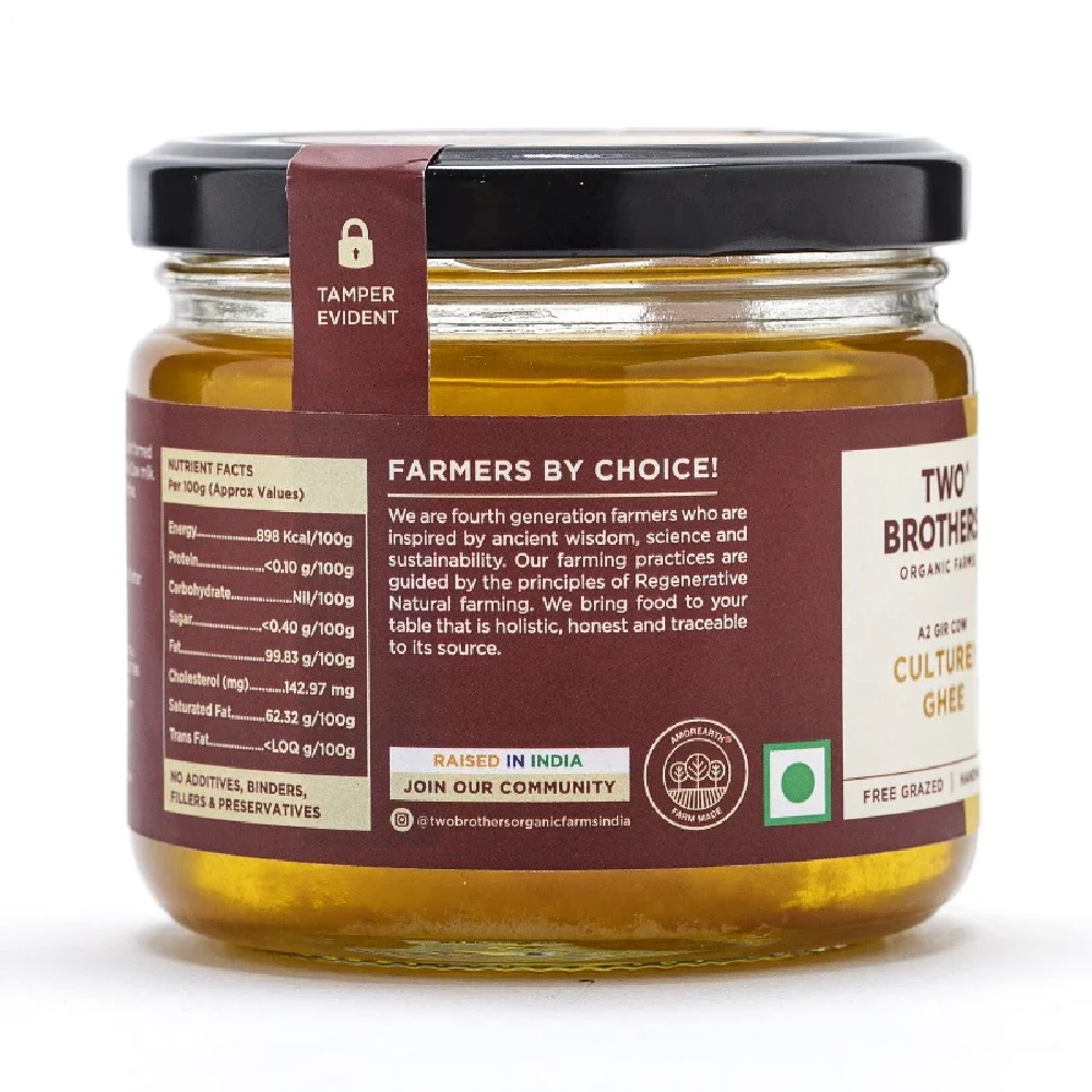 Two Brothers Organic Farms A2 Gir Cow Cultured Ghee - Image 6