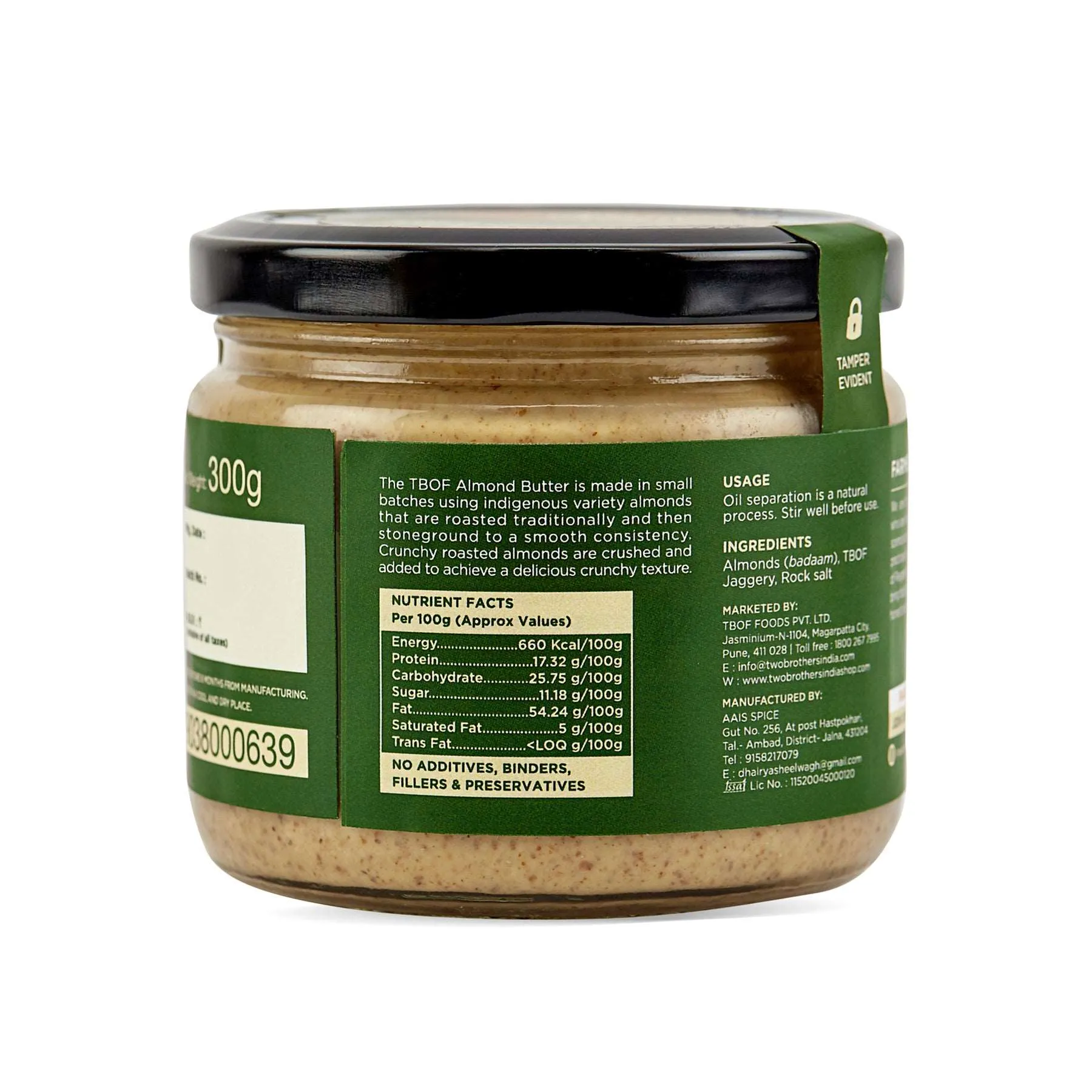 Two Brothers Almond Butter with Jaggery, Crunchy - Image 6