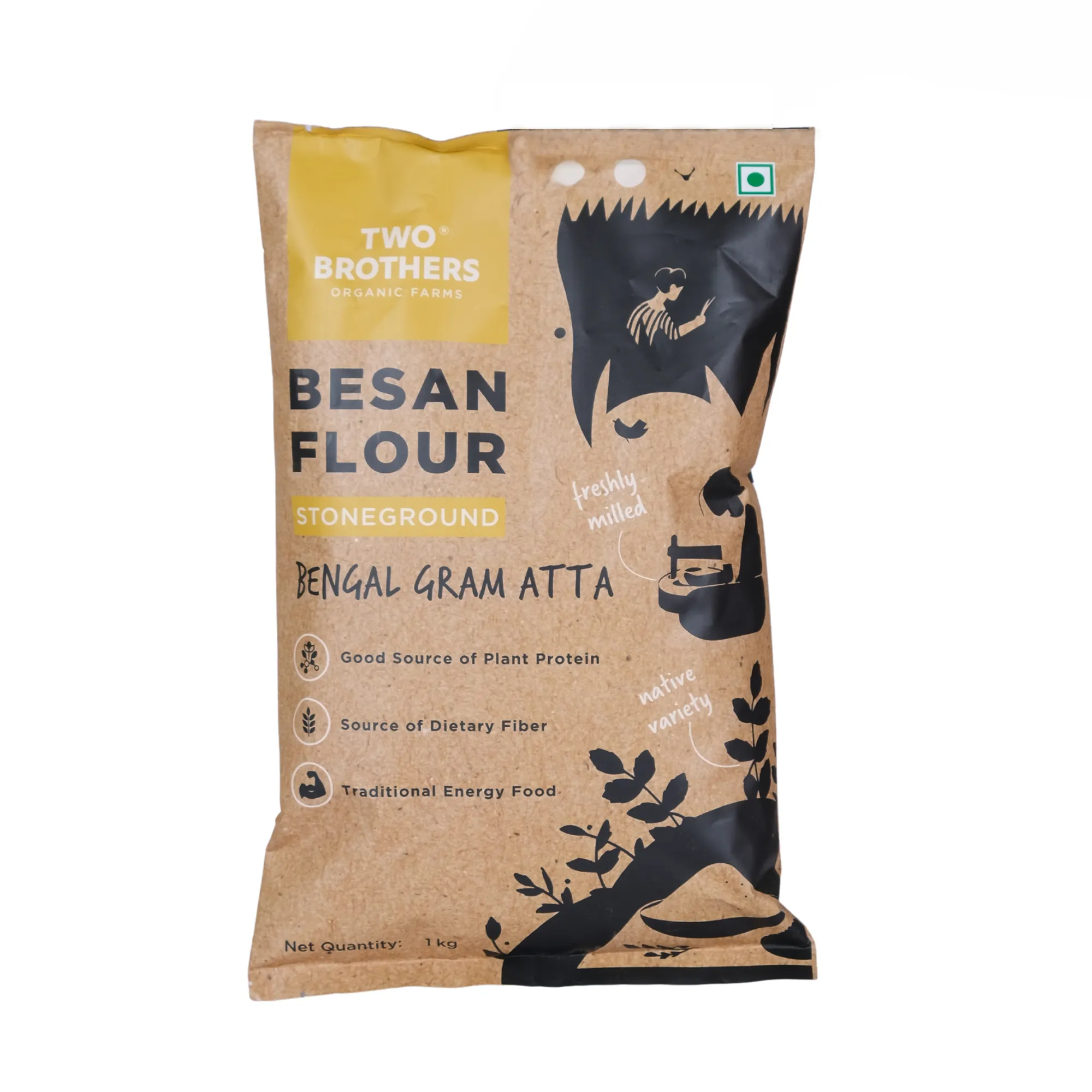 Two Brothers Besan Flour | Gram Flour | Stoneground - Image 2