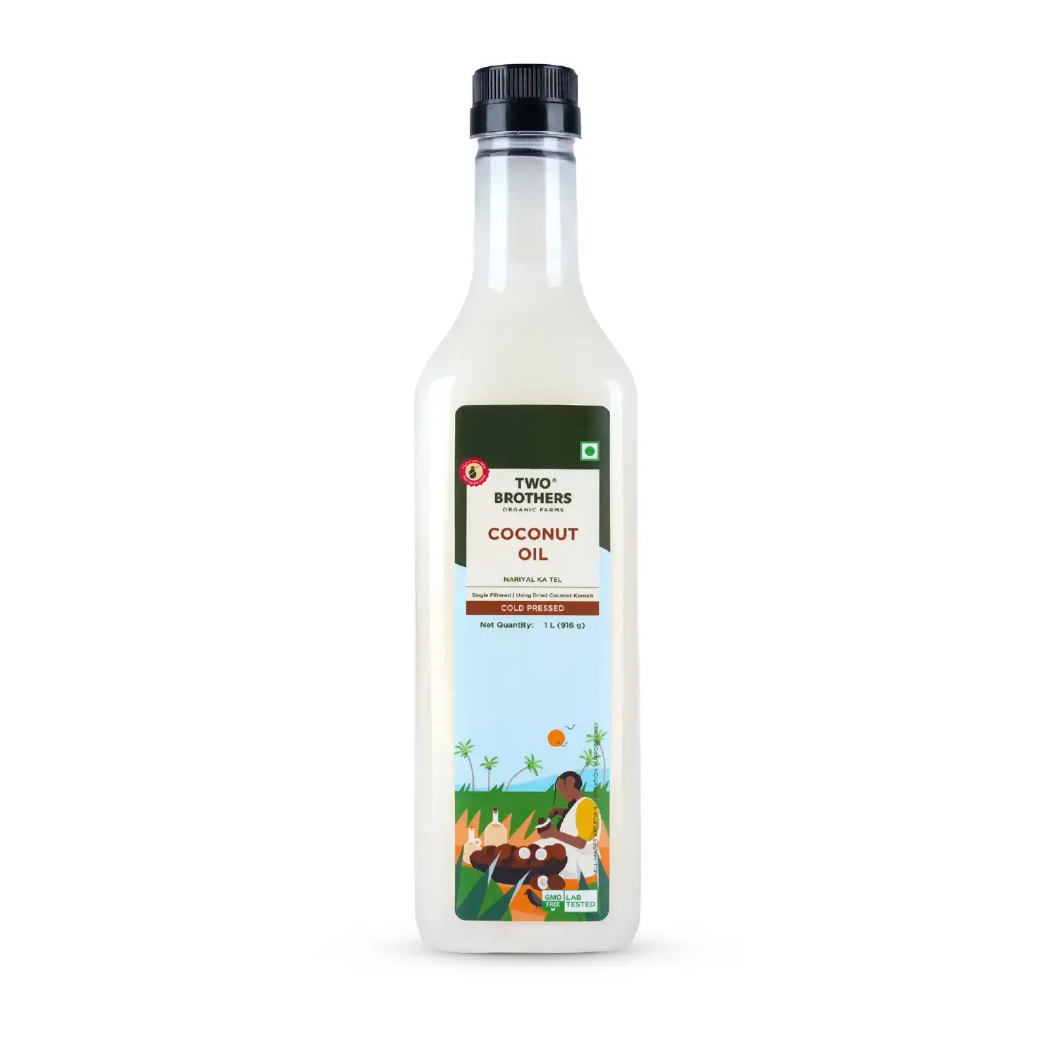 Two Brothers Coconut Oil, Cold-Pressed, Unrefined