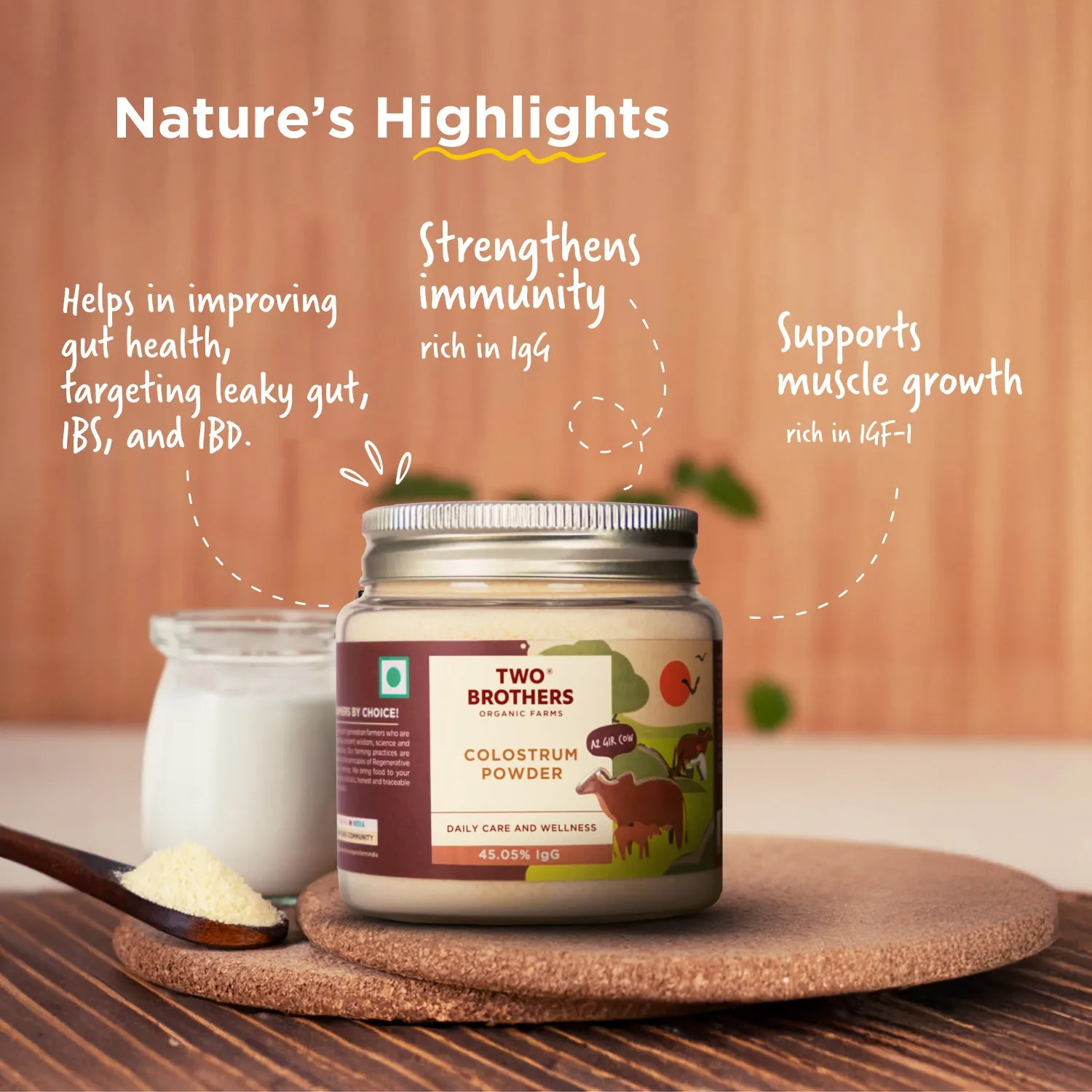 Two Brothers Colostrum Powder, Desi Gir Cow - Image 3
