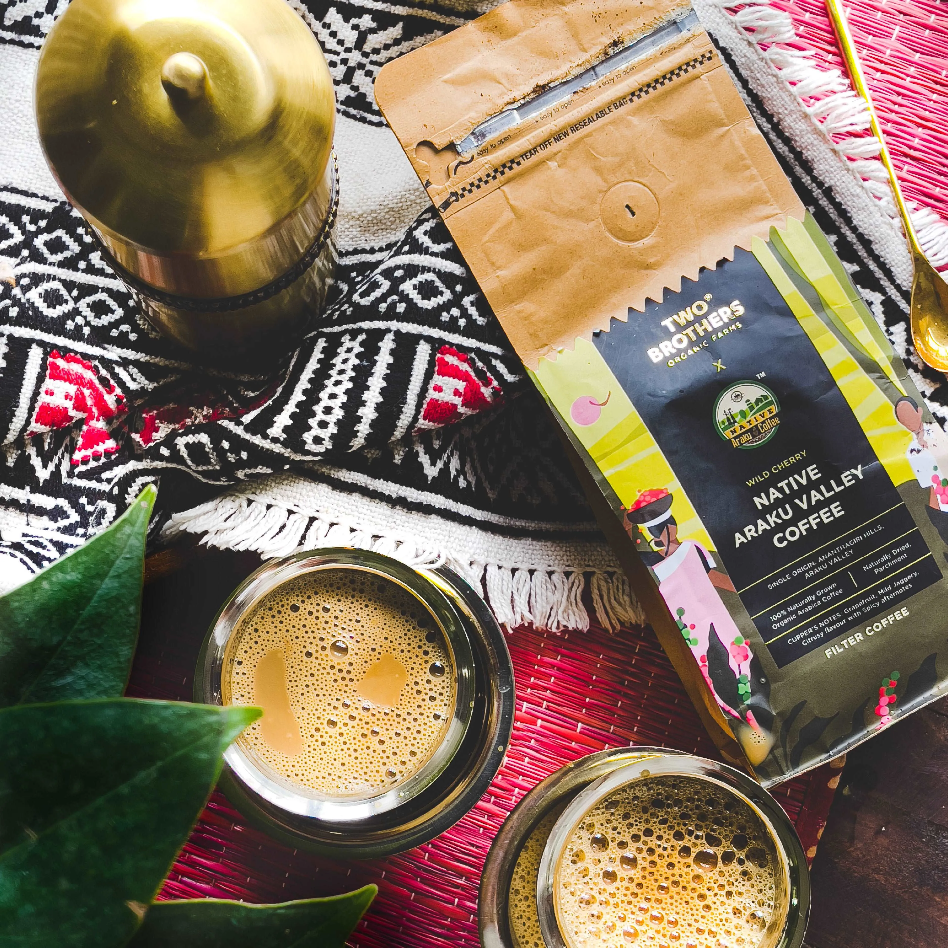 Two Brothers Filter Coffee - Native Araku Valley Coffee Two Brothers Filter Coffee - Native Araku Valley Coffee-Pack Size-250 g