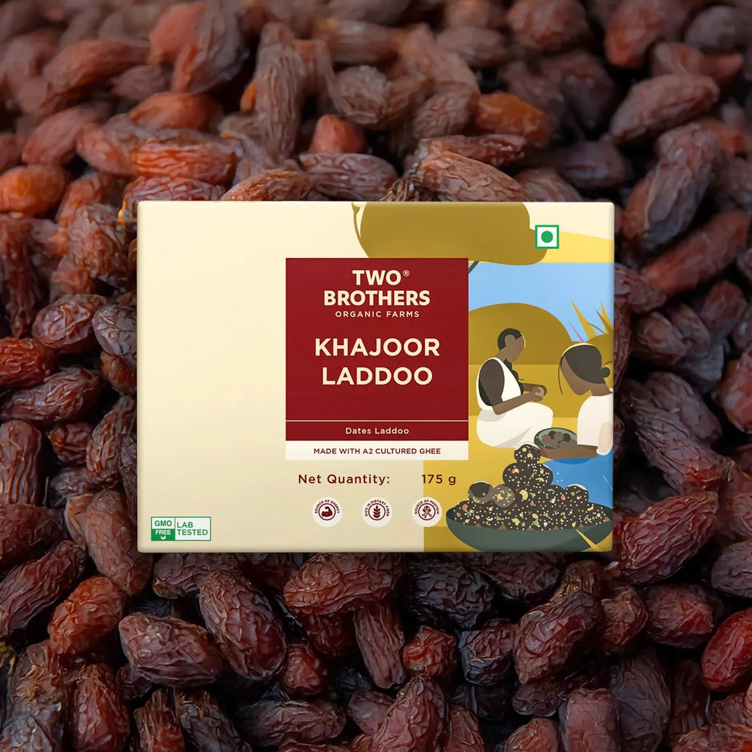 Two Brothers Khajoor Laddoo Two Brothers Khajoor Laddoo-Pack Size-Pack of 12
