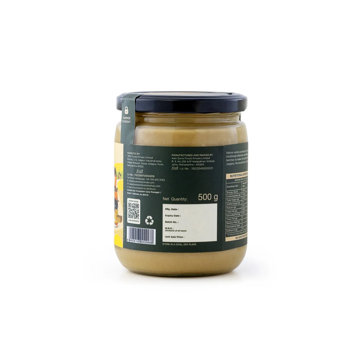 Two Brothers Peanut Butter, Crunchy with Jaggery, Stoneground - Image 10