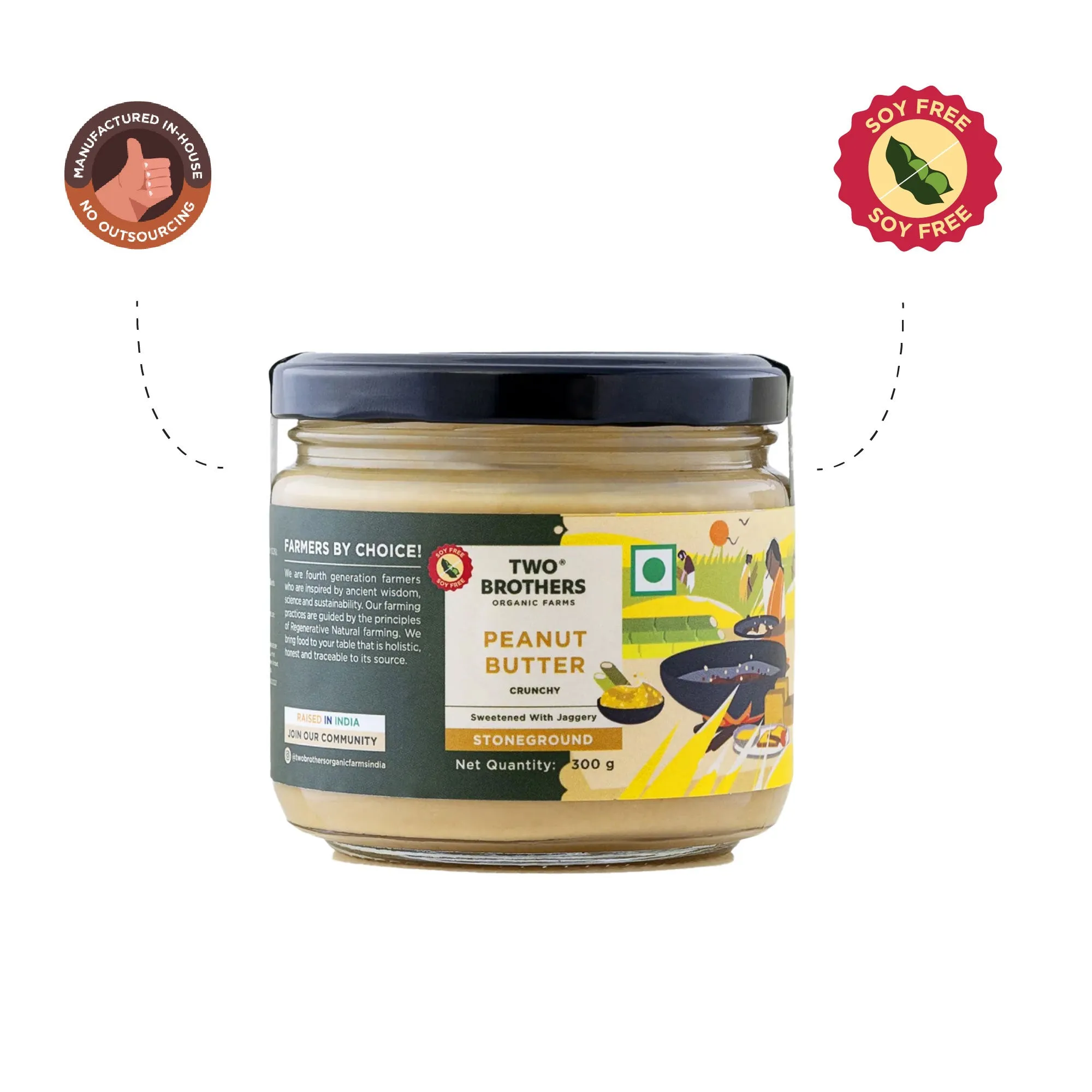 Two Brothers Peanut Butter, Crunchy with Jaggery, Stoneground - Image 11