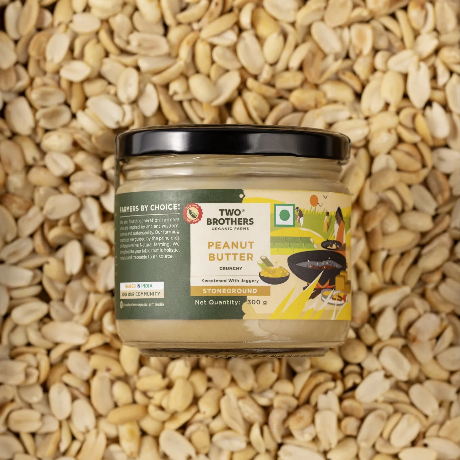 Two Brothers Peanut Butter, Crunchy with Jaggery, Stoneground - Image 2