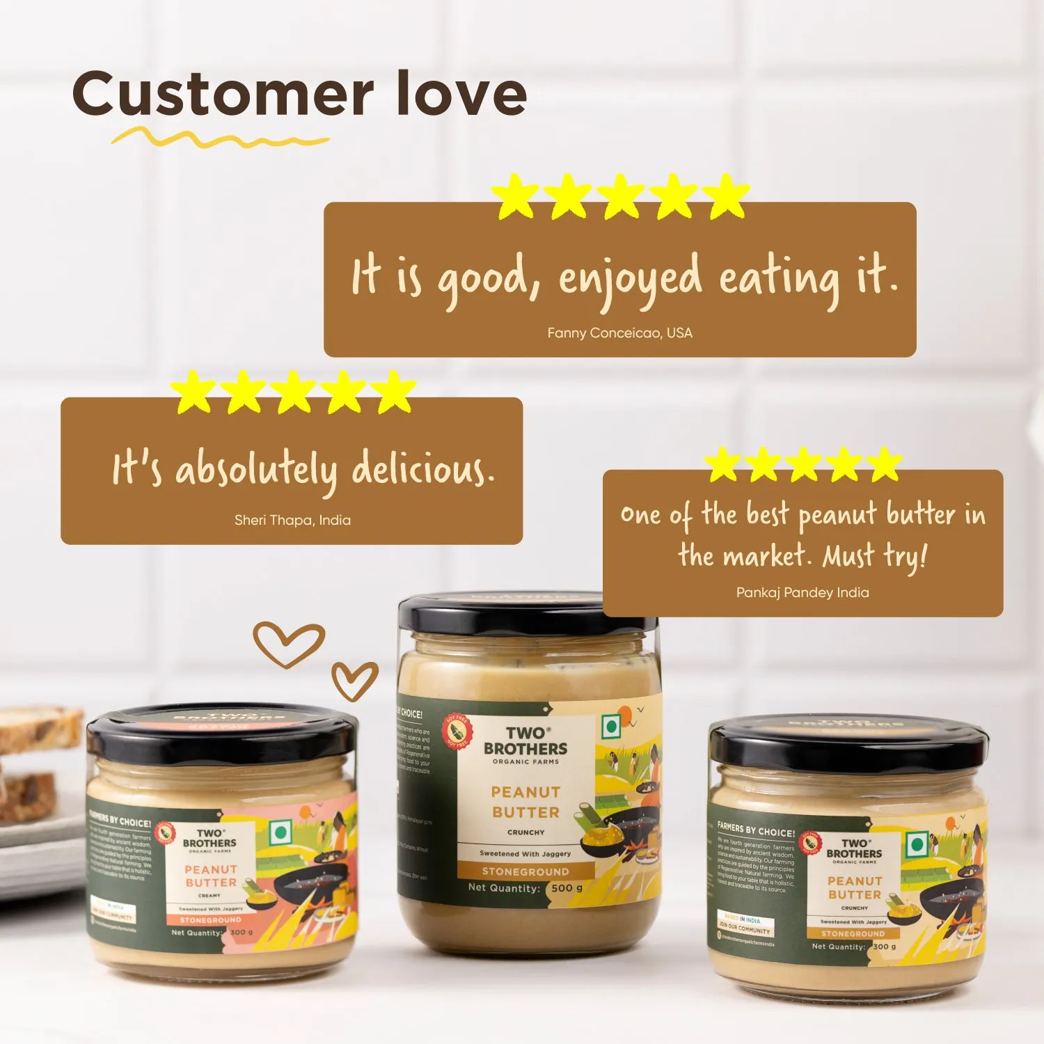 Two Brothers Peanut Butter, Crunchy with Jaggery, Stoneground - Image 8