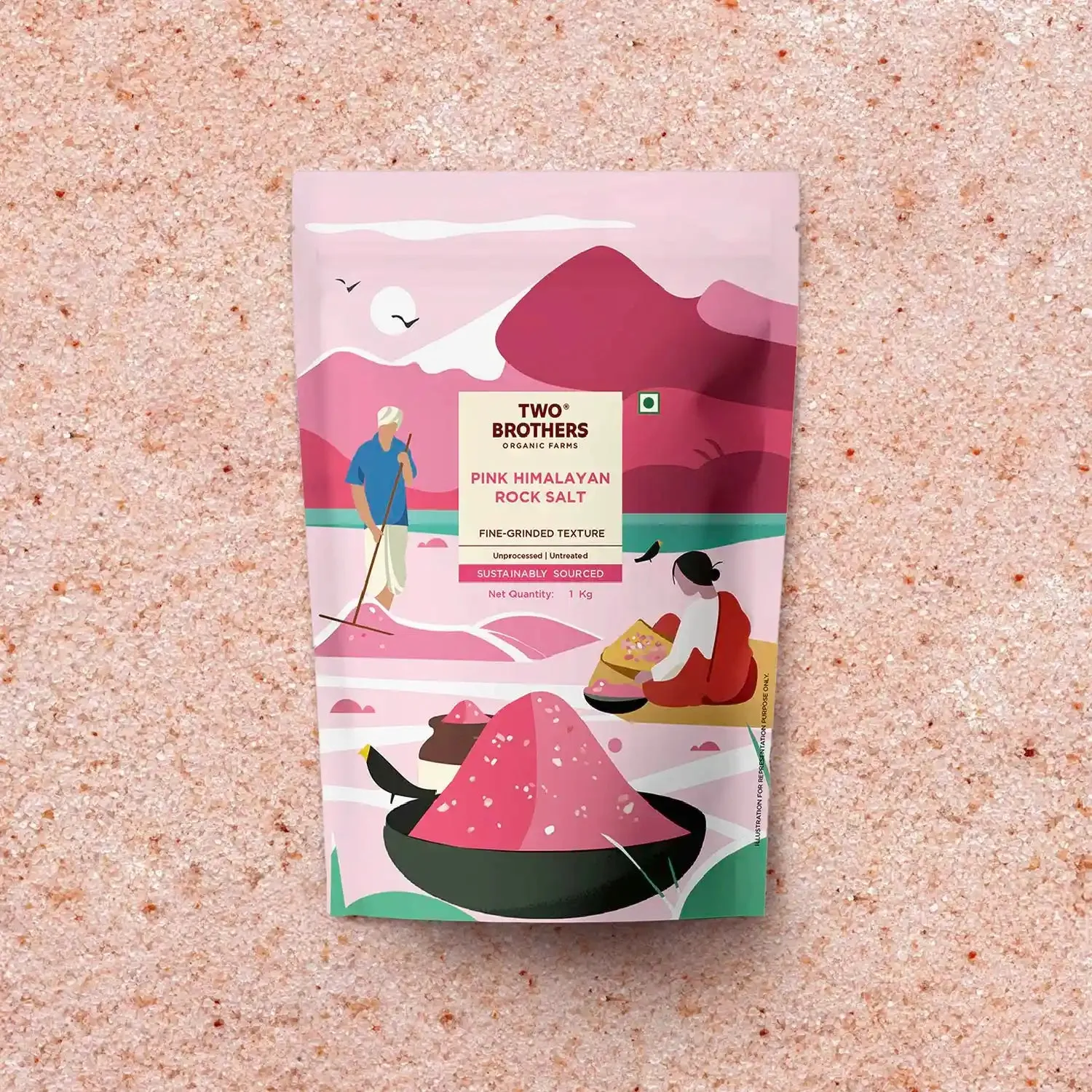 Two Brothers Pink Himalayan Rock Salt Two Brothers Pink Himalayan Rock Salt-Pack Size-1000 g