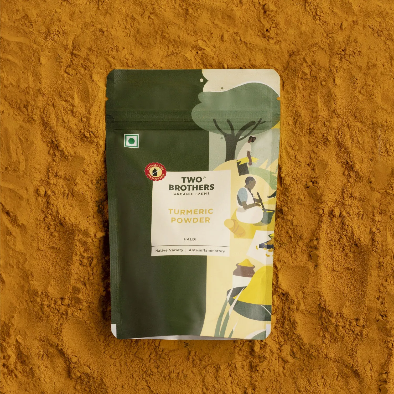 Two Brothers Salem Haldi (Ground Turmeric), Single-Origin Two Brothers Salem Haldi (Ground Turmeric), Single-Origin-Pack Size-500 g