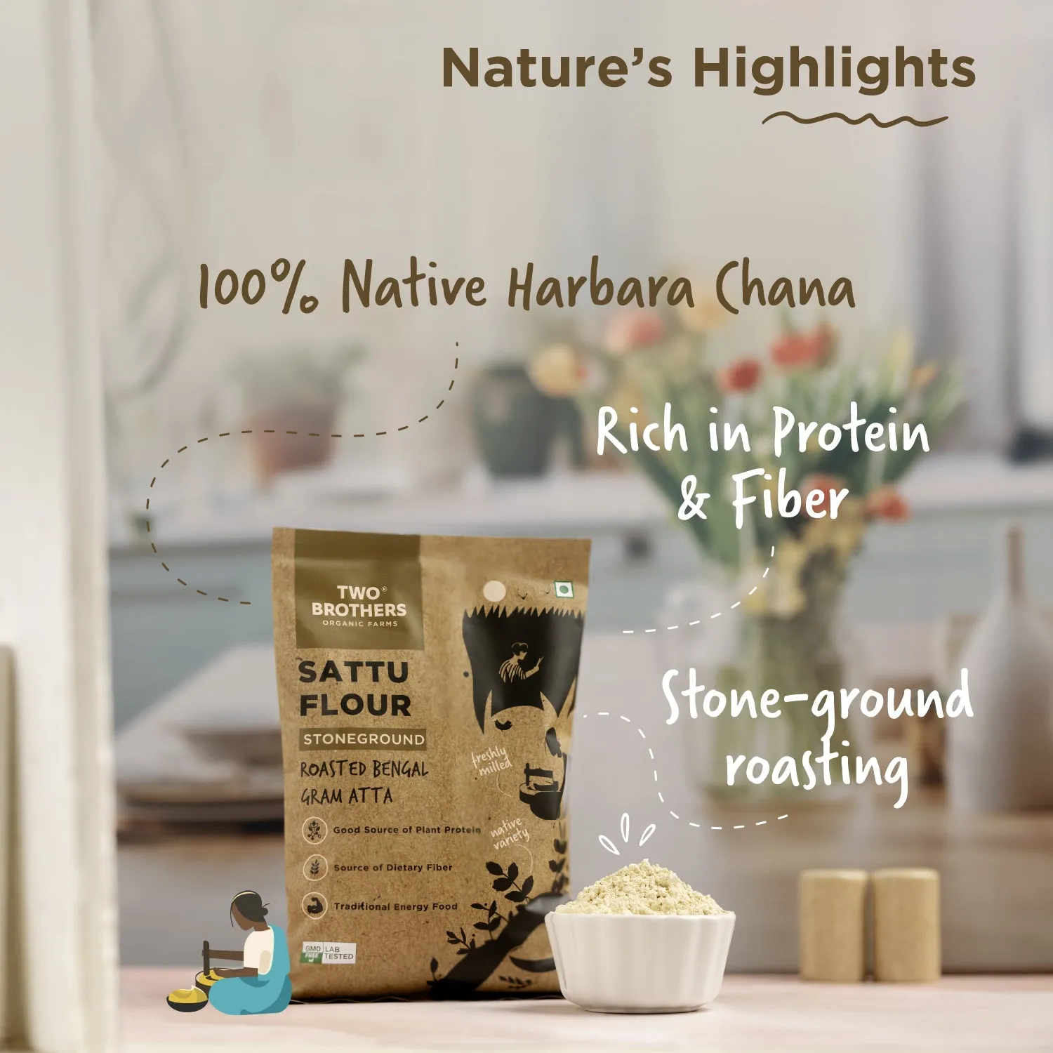 Two Brothers Sattu Atta, Stoneground - Image 3