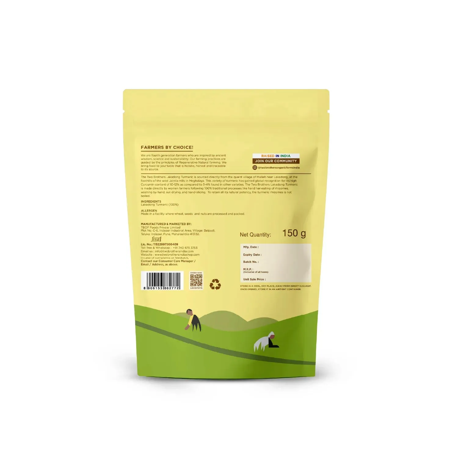 Two Brothers Single Origin Lakadong Turmeric Powder - Image 10
