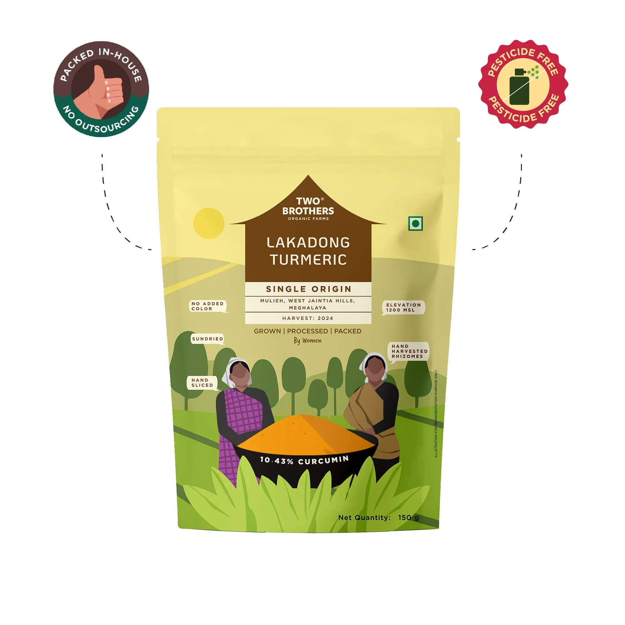 Two Brothers Single Origin Lakadong Turmeric Powder - Image 2