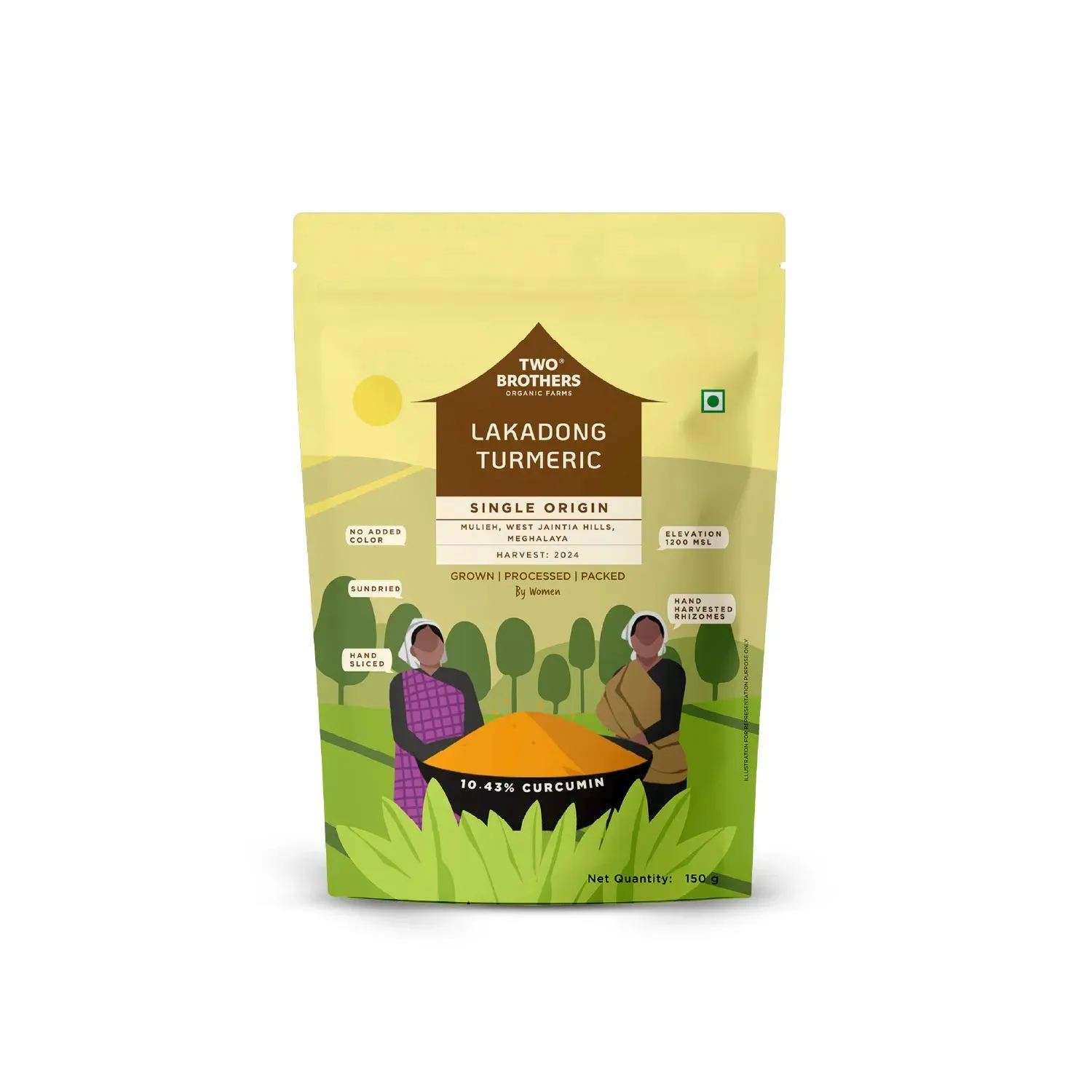 Two Brothers Single Origin Lakadong Turmeric Powder - Image 3