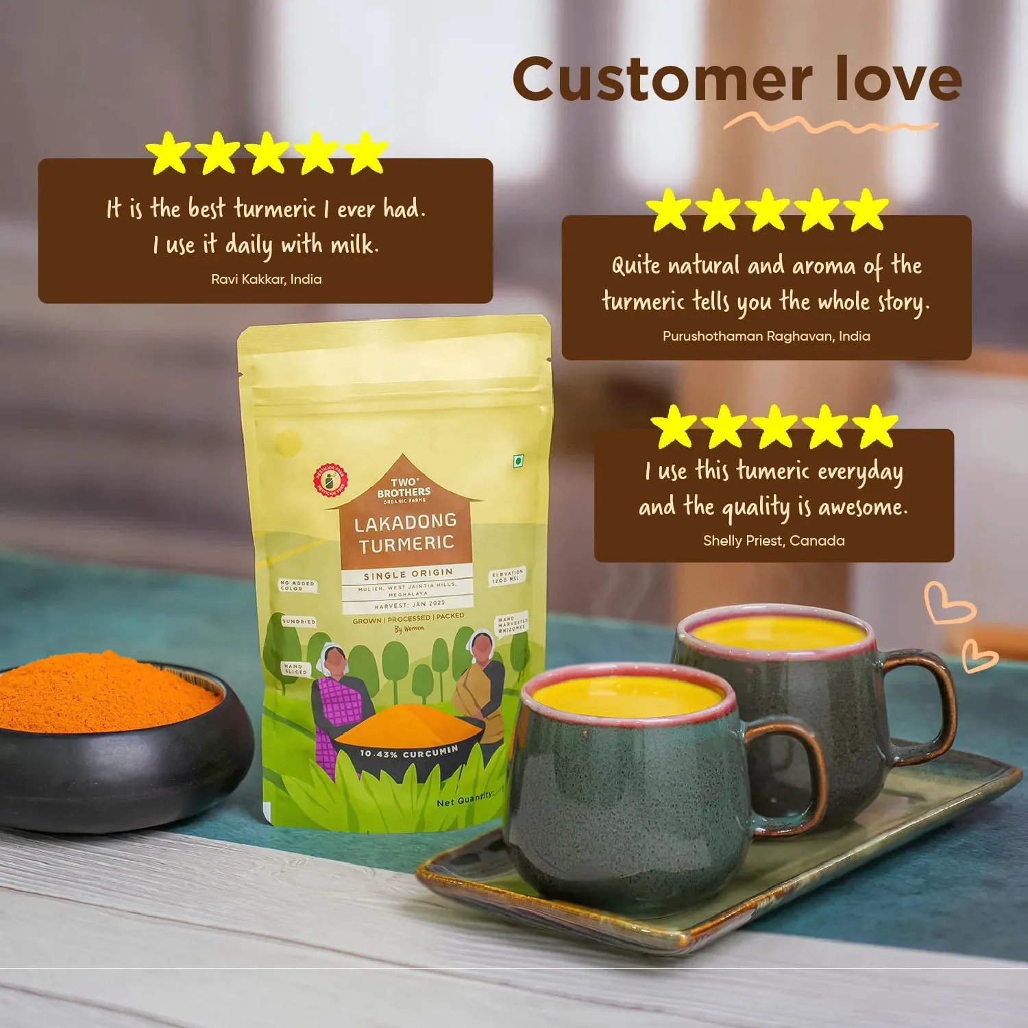 Two Brothers Single Origin Lakadong Turmeric Powder - Image 8