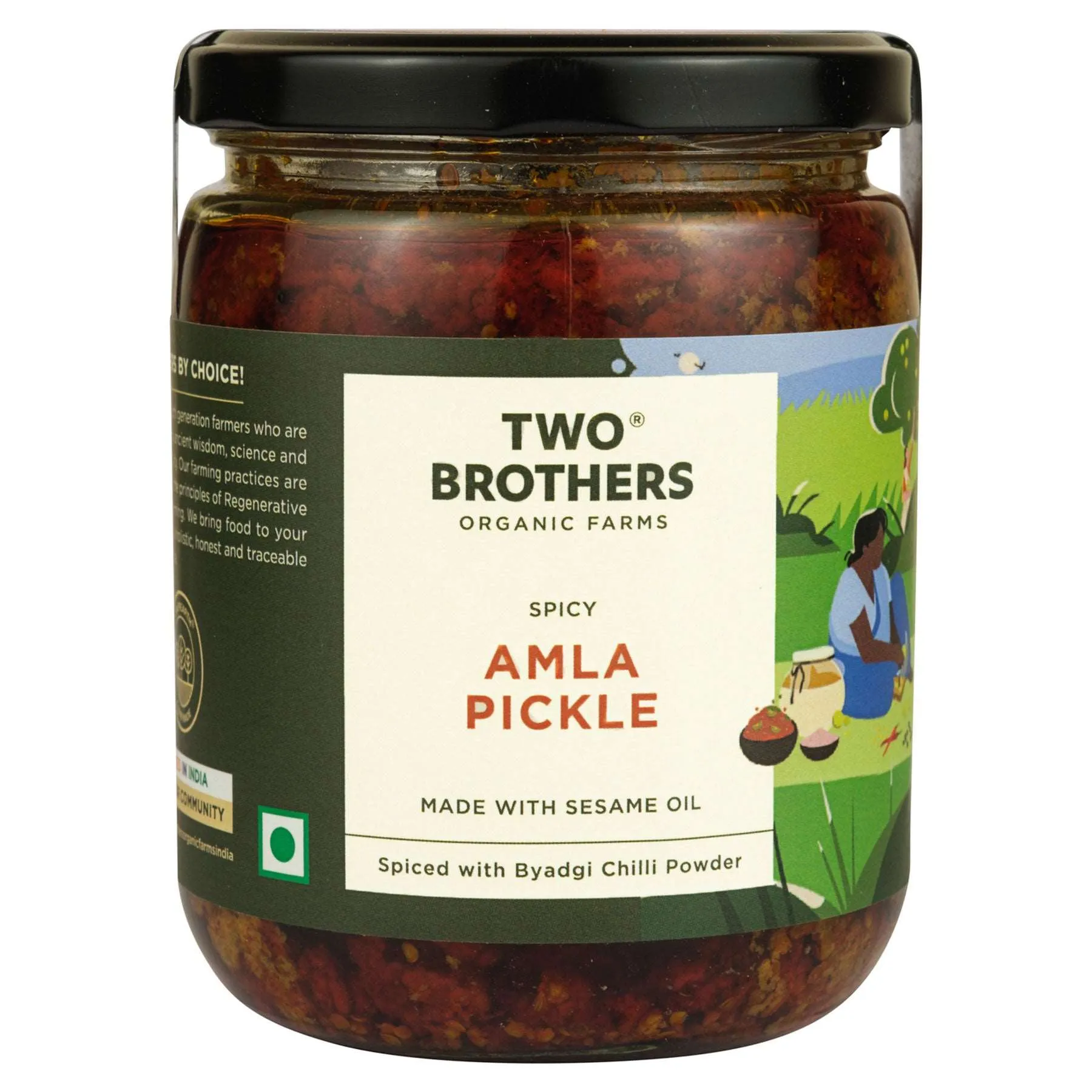 Two Brothers Spicy Amla Pickle 500g Two Brothers Spicy Amla Pickle 500g-Pack Size-500 g