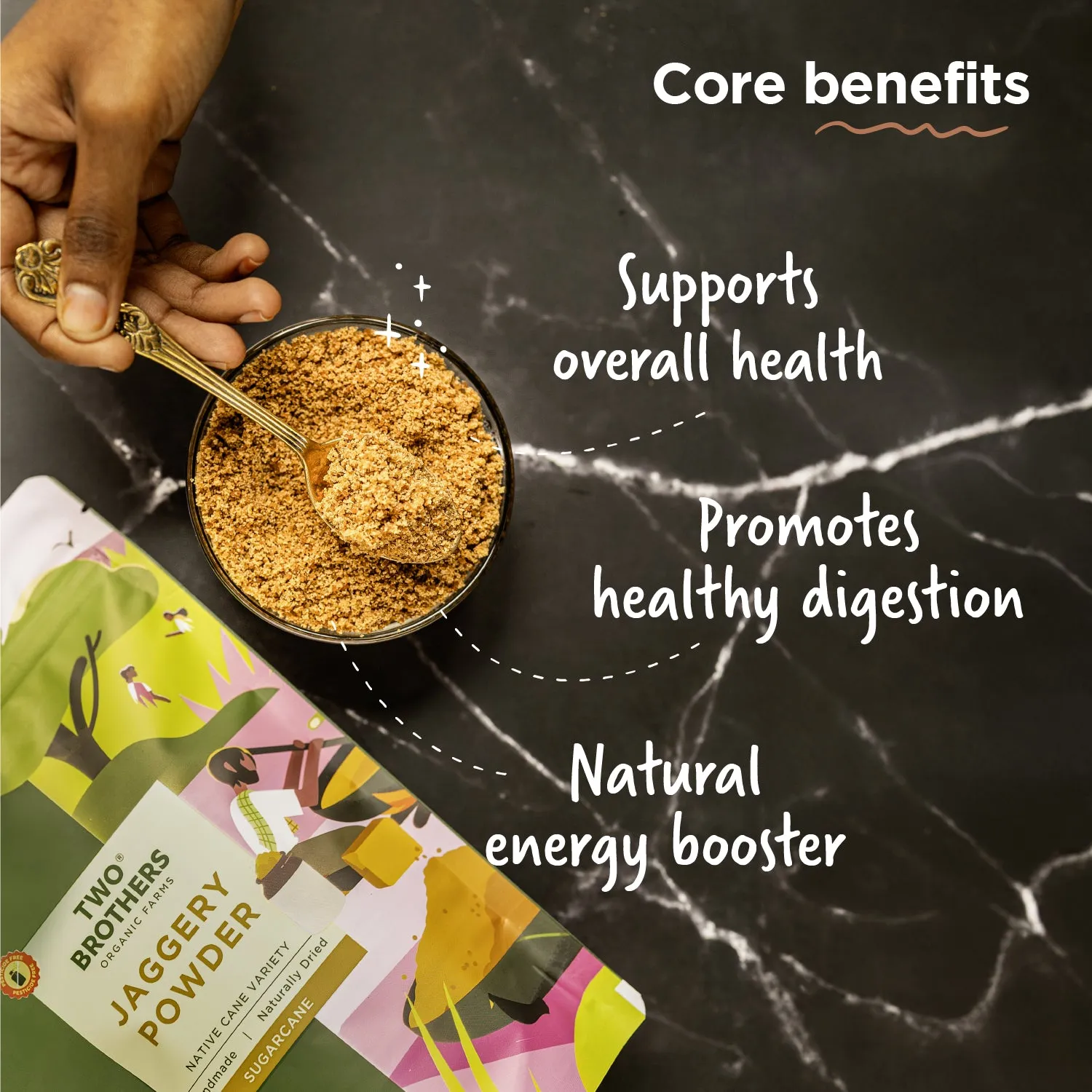 Two Brothers Sugarcane Jaggery, Crushed Granular - Image 17