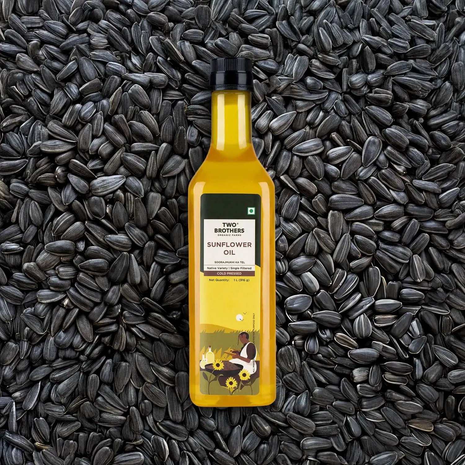 Two Brothers Sunflower Oil I Cold-Pressed Two Brothers Sunflower Oil I Cold-Pressed-Pack Size-Plastic Bottle 1L