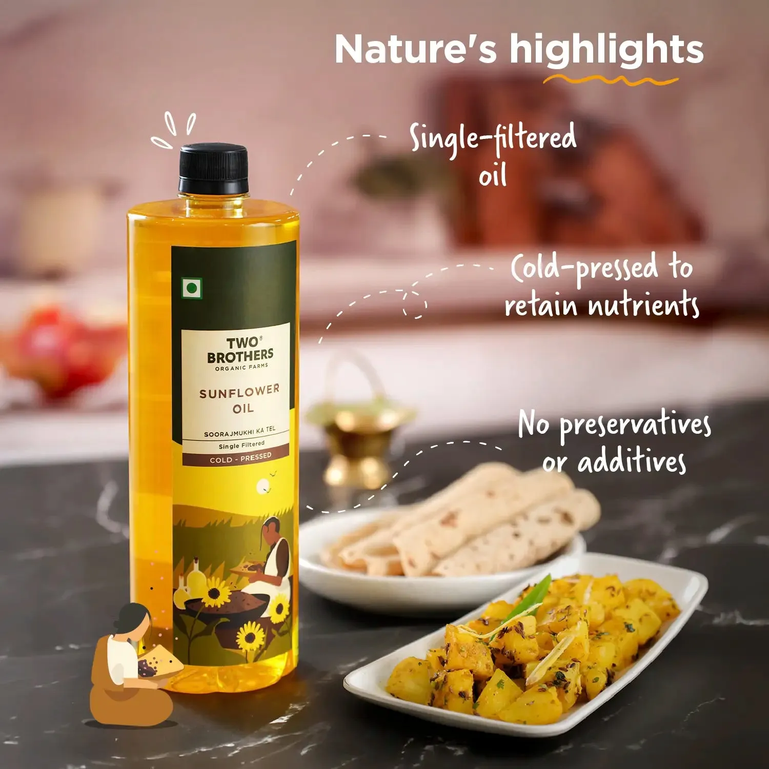 Two Brothers Sunflower Oil I Cold-Pressed - Image 4